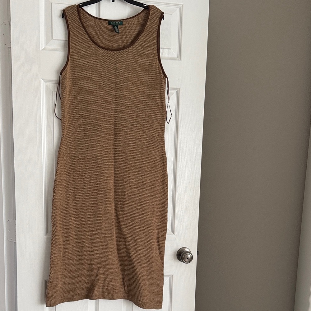 Lauren Ralph Lauren Brown Sleeveless Dress